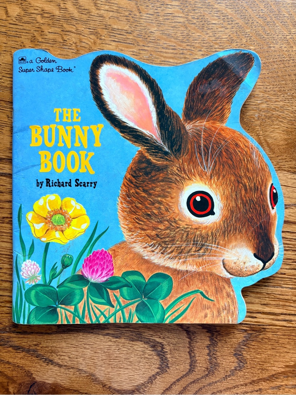 VTG 1987 The Bunny Book - by Richard Scarry- Golden Super Shape Book